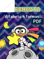 Astronauta - Alfabeto 4 Formas
