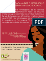 Diagnóstico sobre erradicación de la violencia política y la discriminación hacia las mujeres indígenas y pueblos indígenas en Baja California, a la luz de las acciones afirmativas implementadas en el IEEBC y las iniciativas de derechos indígenas ingresadas en el Congreso de BC, como parte del cumplimientos de las Sentencias