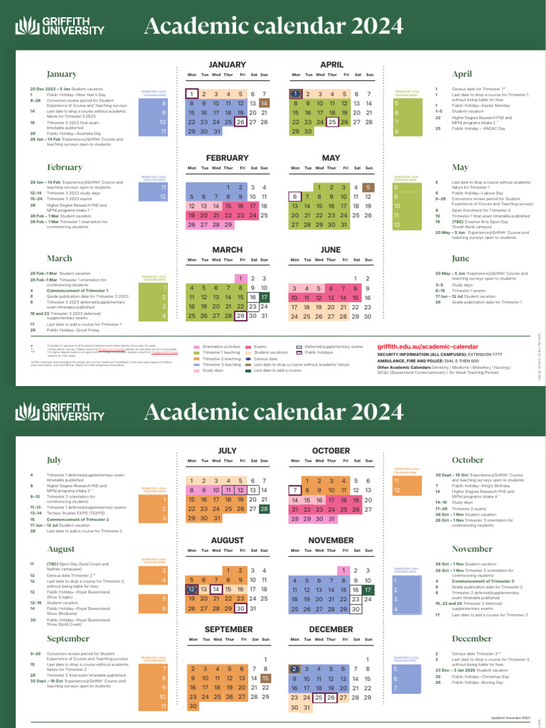 Griffith Academic Calendar 2025 Pdf Download Ellen Hermine