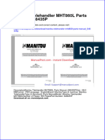 Manitou Telehandler Mht860l Parts Manual 648435p