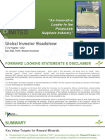 Reward Minerals Investor Presentation PDF