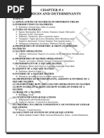 Chapter # 4 Matrices and Determinants