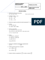 Revisão Geral - Número Inteiros, Ângulos e Números Racionais