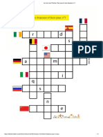 Jeu de Mots Fléchés - Des Pays Et Des Drapeaux N°1