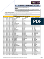 NTHP Shortlisted Candidate NTHP Batch 2023