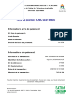 Reu de Paiement AADL GEST-IMMO 374699