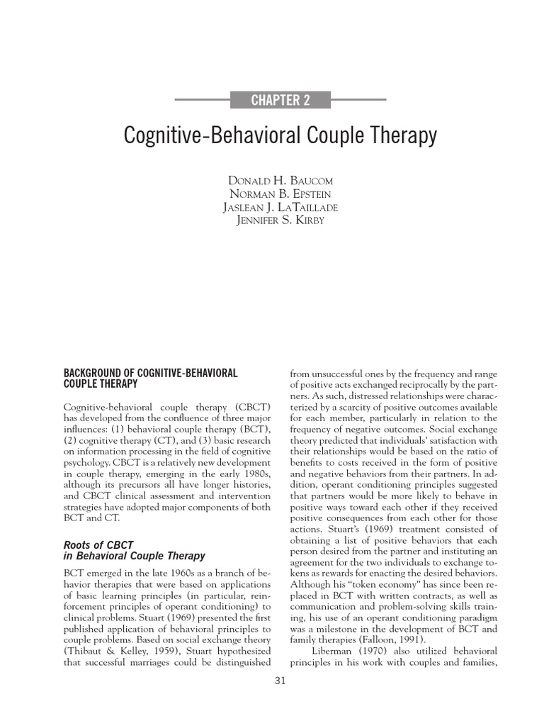 Couple therapy cbct pdf