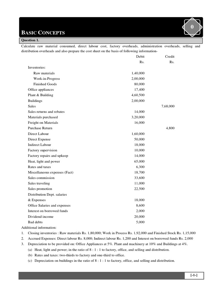 Ca inter costing practical questions with solutions pdf inventory