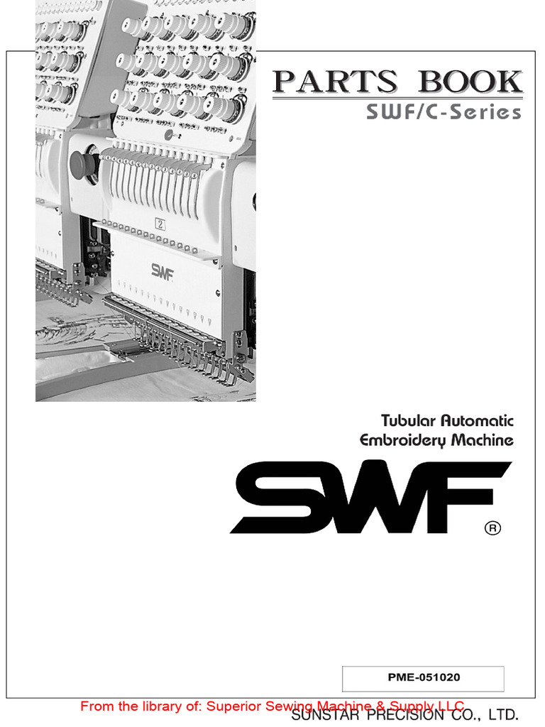 SWF Embroidery Machine Parts Catalog | PDF | Screw | Metalworking