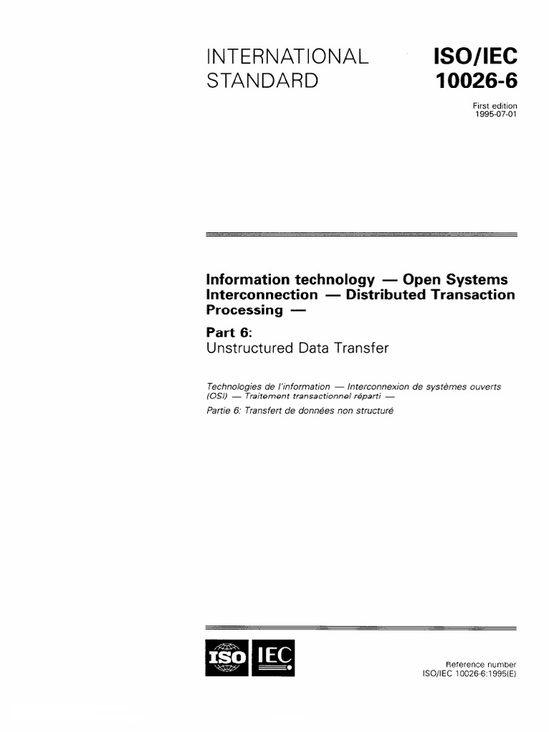 ISO IEC 10026-6-1995 Scan | PDF | International Organization For ...