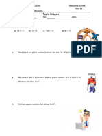 Homerksheet 2 Week 2 Integers (UB)