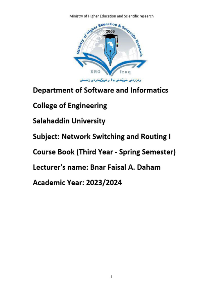 Course Book | PDF | Routing | Computer Network