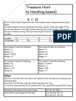 Treasure Hunt (Data Handling Based) : Who (Participants - A, B, C, D)