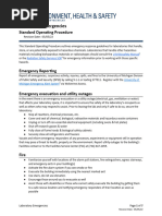 Laboratory Emergency Procedures SOP