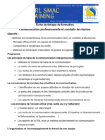 Fiche Communication Professionnelle Et Conduite de Réunion