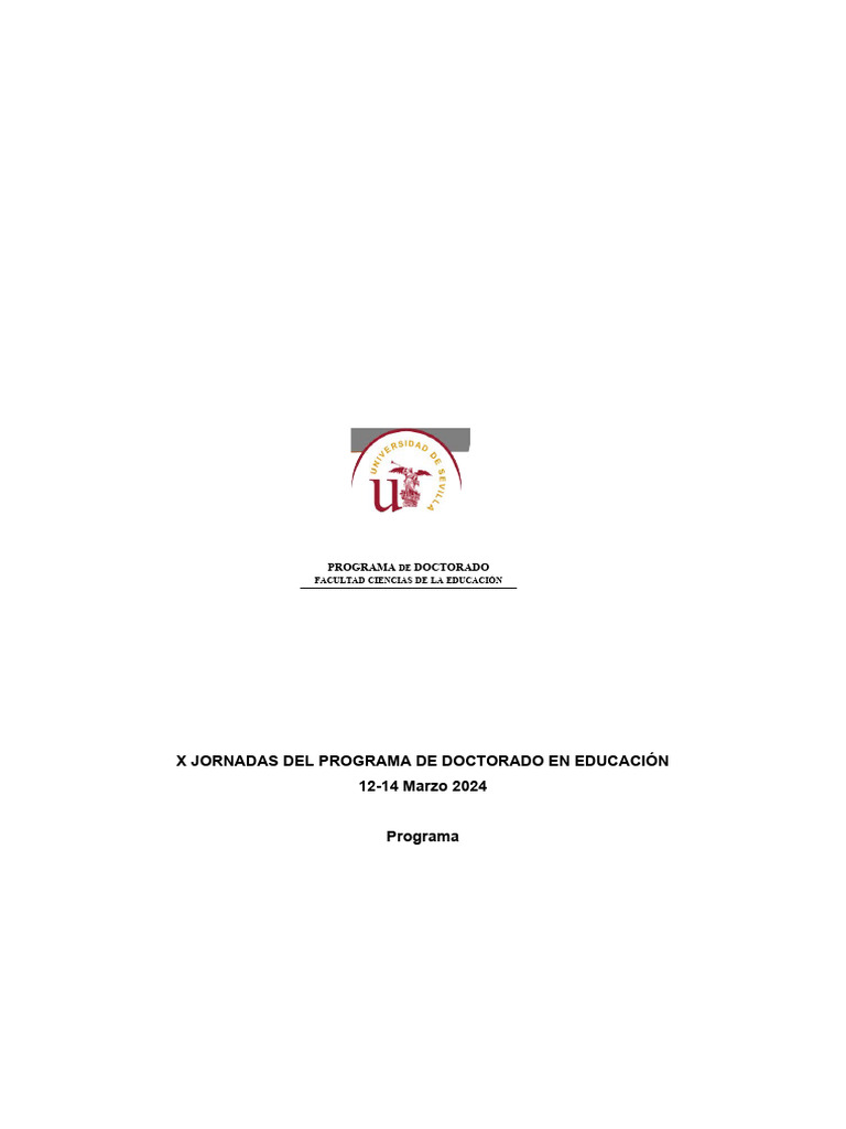 Jornadas Doctorado en Educación 2024 | PDF | Maestros | Enseñando