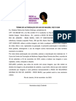Autorização Imagem e Voz - II Curso Do Centro de Formação de Mulheres Negras Maria Firmina Dos Reis