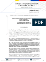 Resolución Nro. 2023-0178 Tena, 27 de Octubre de 2023: Documento Generado Por Quipux Prefectura de Napo