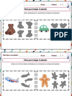 Fichas de Siluetas y Sombras