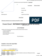 Cours Excel Les Bases (Mise en Forme Du Texte)
