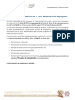 Carta de Término de PI - Requisitos y Ejemplo - ENERO 2024