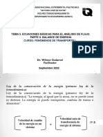 Tema 5. ECUACIONES BÁSICAS DE FLUJO DE FLUIDOS PARTE II