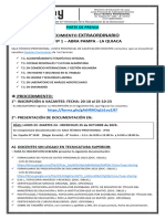 PARTE DE PRENSA IES 1 Llamado EXTRAORD Tecnicaturas 20-25 OCT - 777