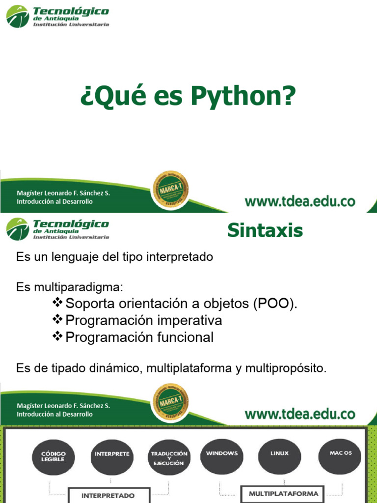 Python Sintaxis | PDF | Lenguaje de programación | Python (lenguaje de ...