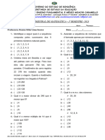 Avaliação 7° Ano 1º Bimestre