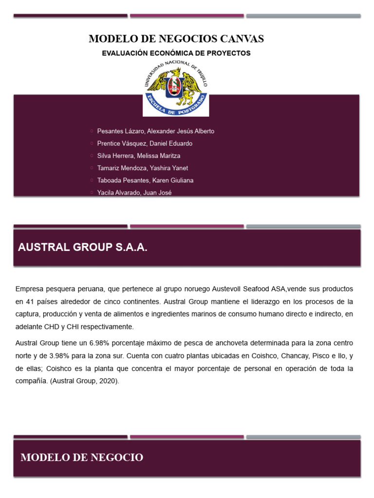 Modelo de Negocio de Austral Group S.A.A. | PDF | Business | Economias
