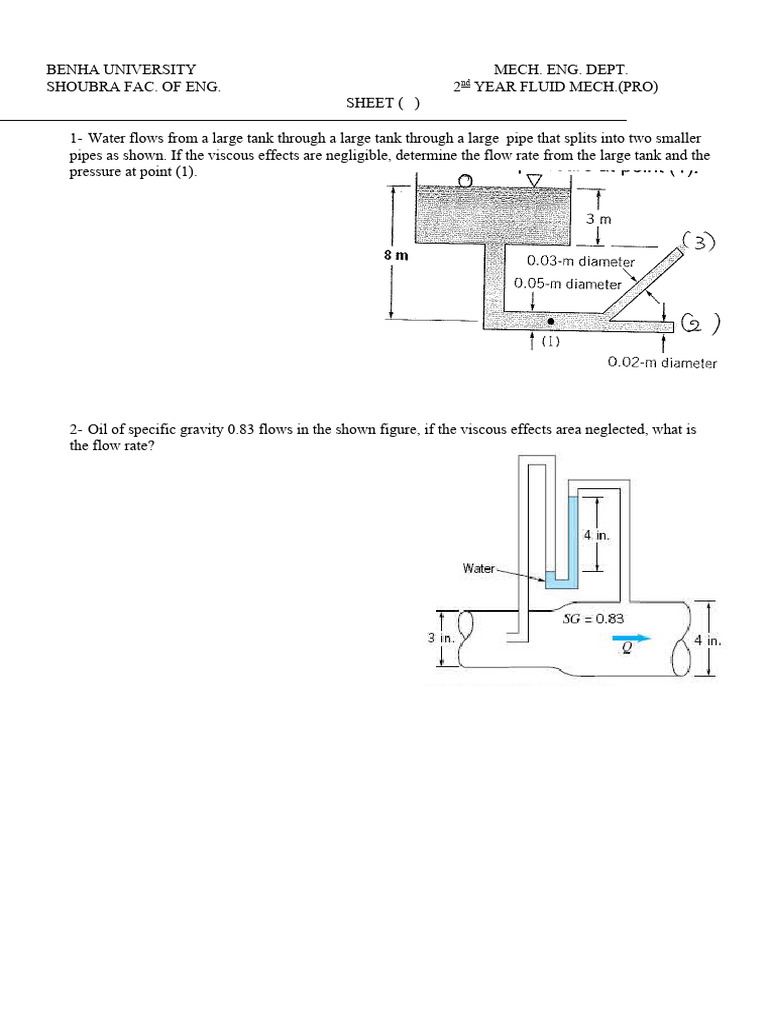Oil Flow Rate and Pressure Analysis | PDF