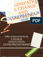 Organizational Change and InnovationEntrepreneurship - Report