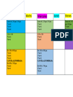 Horarios de La Escuelita de Futbol