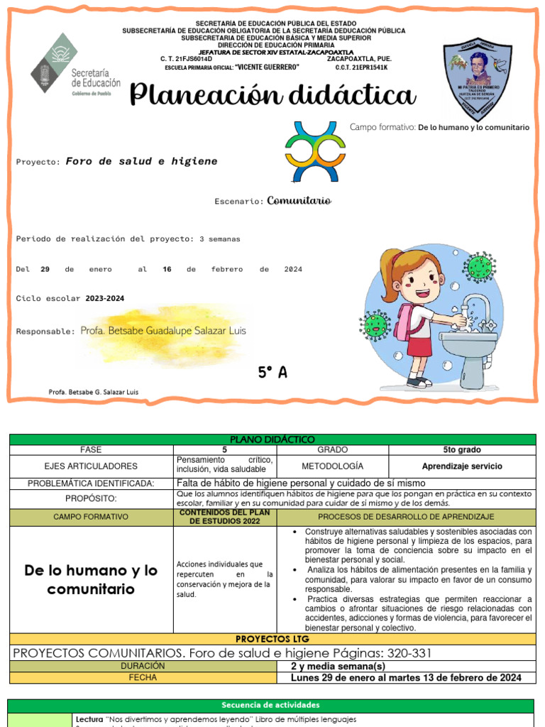 Foro de Salud e Higiene Escolar 2024 | PDF | Educación primaria | Higiene