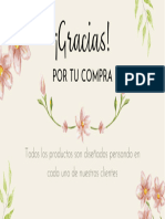 Tarjeta de Agradecimiento Gracias Floral Beige