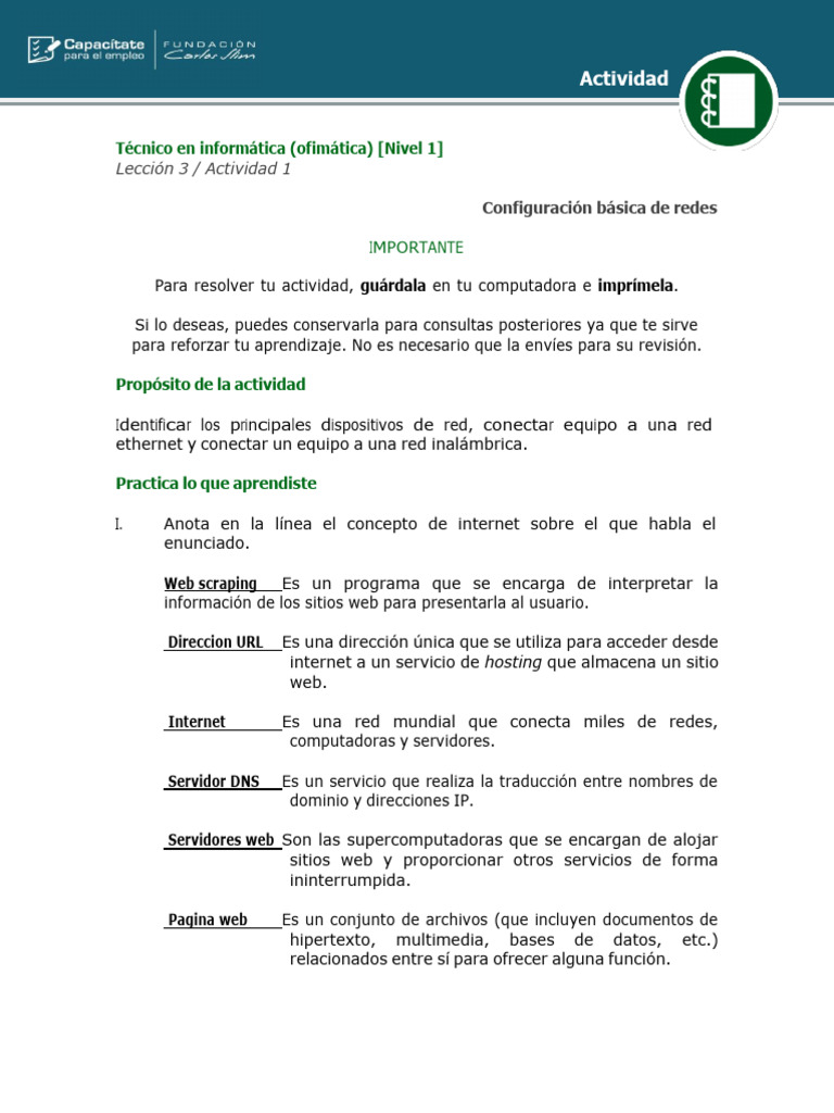 Configuración Básica de Redes PC | PDF | Red de computadoras | Red mundial