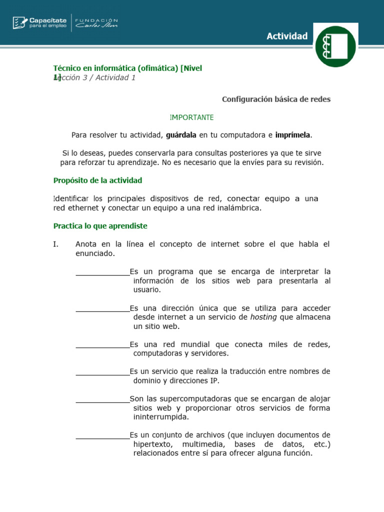 Configuración Básica de Redes | PDF | Red de computadoras | Internet