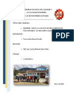 Informe Visita A La Ptap Cajamarca - Navarro Diaz