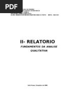 Relatorio d Quimica Analitica II