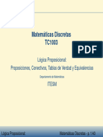 003 - Lógica Proposicional - Proposiciones - Conectivos - Tablas - de - Verdad - y - Equivalencias