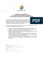 Compromiso de Participacionen El Programa de Defensores Voluntariosde Los Derechos Humanos de La Defensoria Del Pueblo