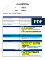 Calendario Escolar 2024