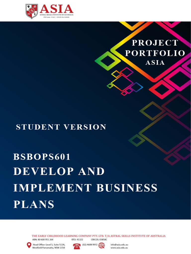 BSBOPS601 Project Portfolio | PDF | Business | Marketing