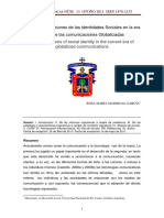 Las Transformaciones de Las Identidades Sociales en La Era de Las Comunicaciones Globalizadas