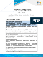 Guía de Actividades y Rúbrica de Evaluación - Tarea 1 - Reconocer