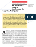 The Longitudinal Impact of A Multistate Commercial Accountable Care Program On Cost, Use, and Quality