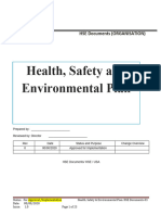 Health Safety and Environmental Plan