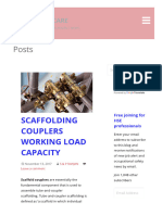 Scaffolding Couplers Working Load Capacity
