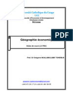 Géographie Économique L3 FED UCC