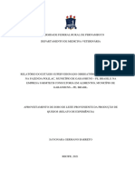 Aproveitamento de Soro de Leite Proveniente Da Produção de Queijos (Relato de Experiência) .